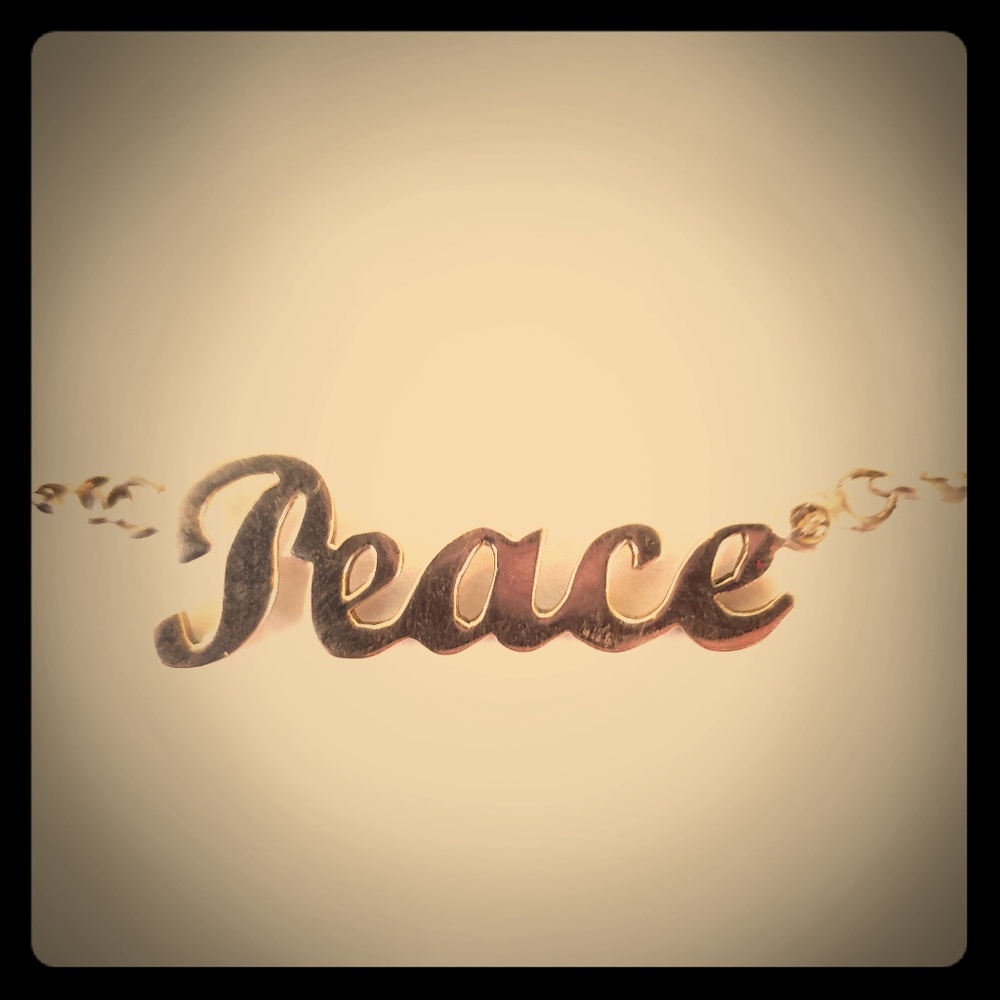 Sterling silver necklace PEACE...